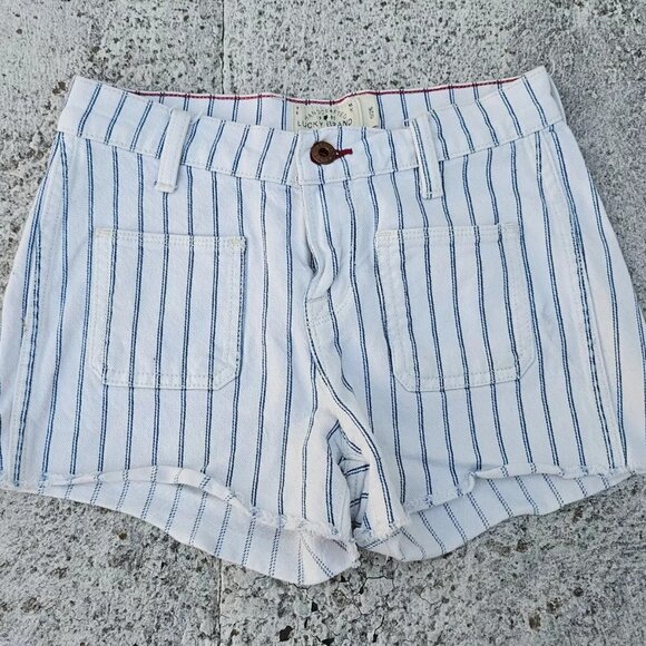 Lucky Brand Pants - Lucky Brand Women Short Shorts Blue Striped Mini Shorts Size 0/25